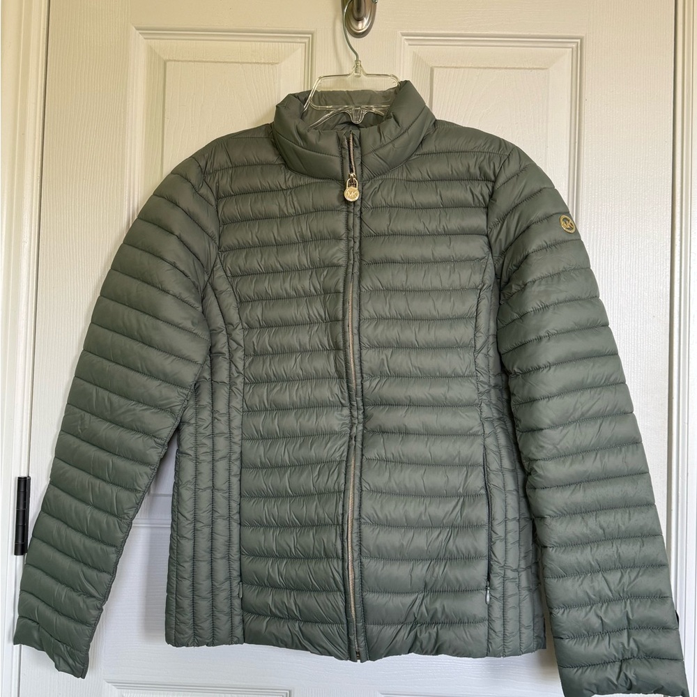 Michael Kors Women's Olive Puffer Jacket